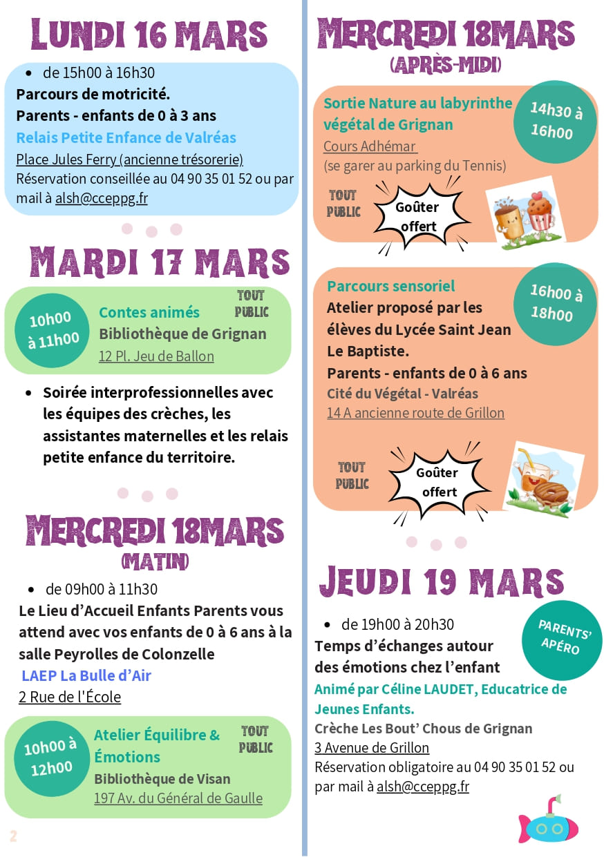 2026 PROGRAMME DE LA SEMAINE PETITE ENFANCE IMAGE 2
