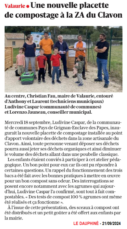 20240921 VALAURIE INAUGURATION PLACETTE COMPOSTAGE