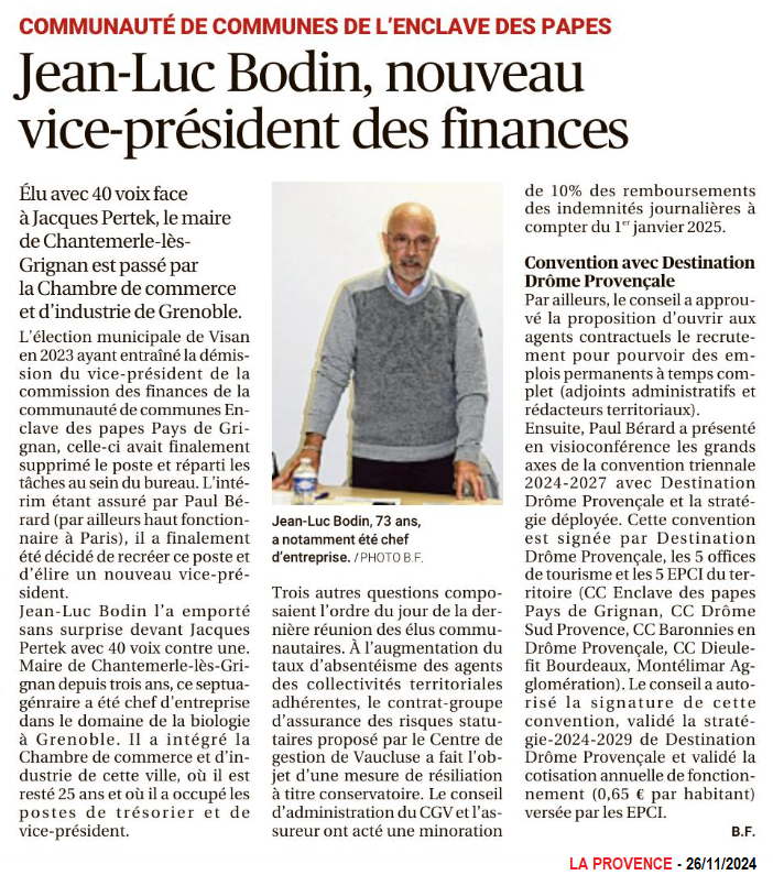 20241126 CCEPPG NOUVEAU VP FINANCES BODIN