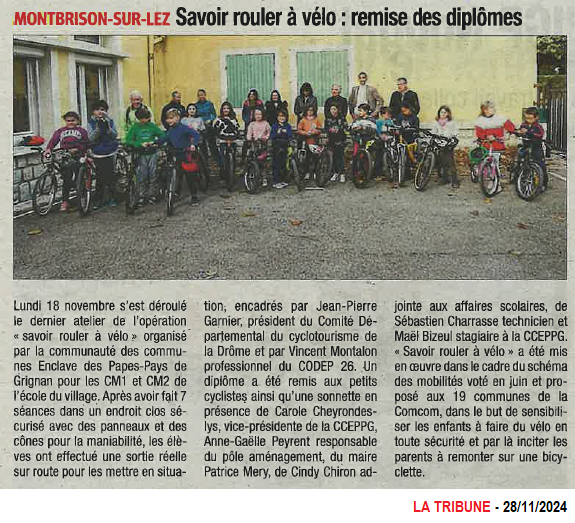 20241128 MONTBRISON SAVOIR ROULER A VELO ECOLE